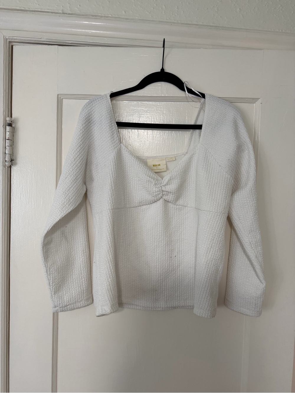 Anthropologie white Textured long sleeve